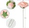 Artificial Flower Blush Pink Rose 25pcs Real Looking Fake Roses w/Stem for DIY Wedding Bouquets Centerpieces Arrangements Party Baby Shower Valentines Day Christmas Tree Decorations